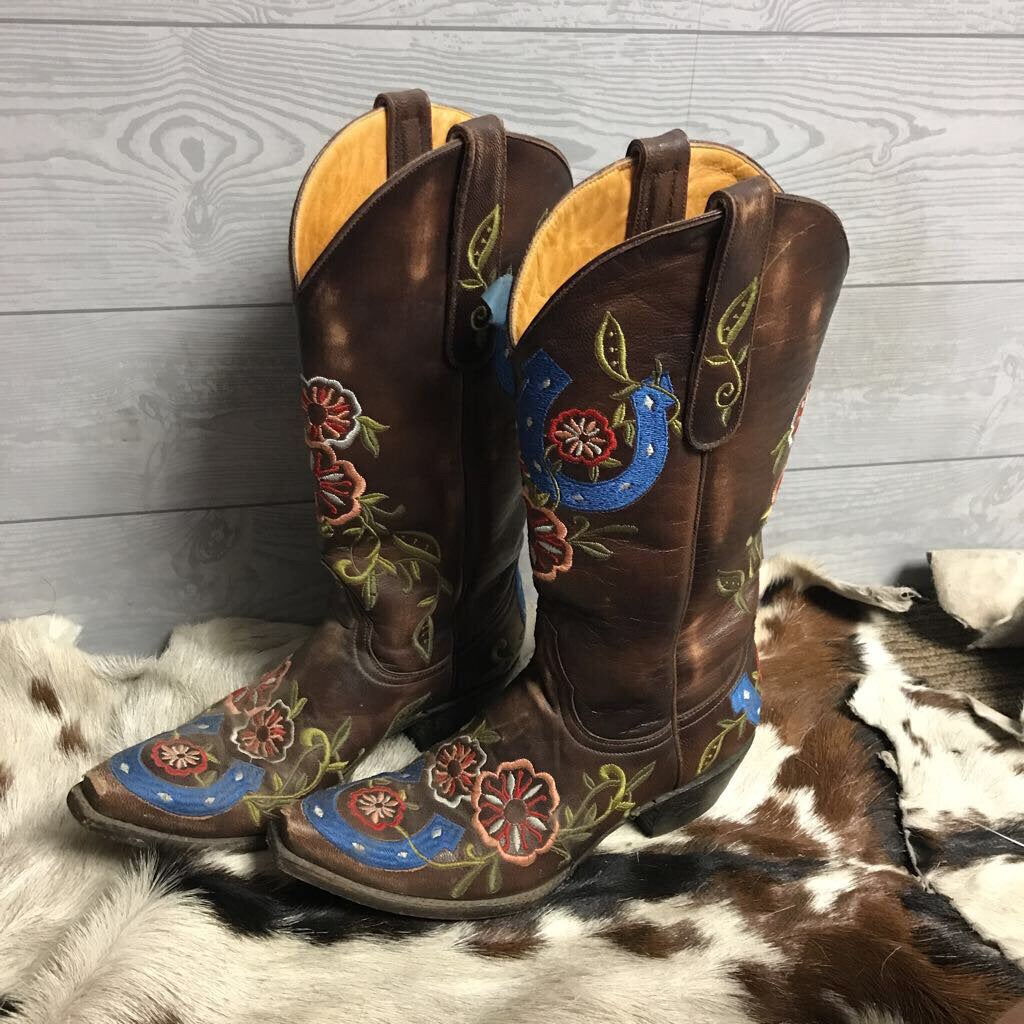 Boots 5-6.5 Old Gringo Blue Horse Sho