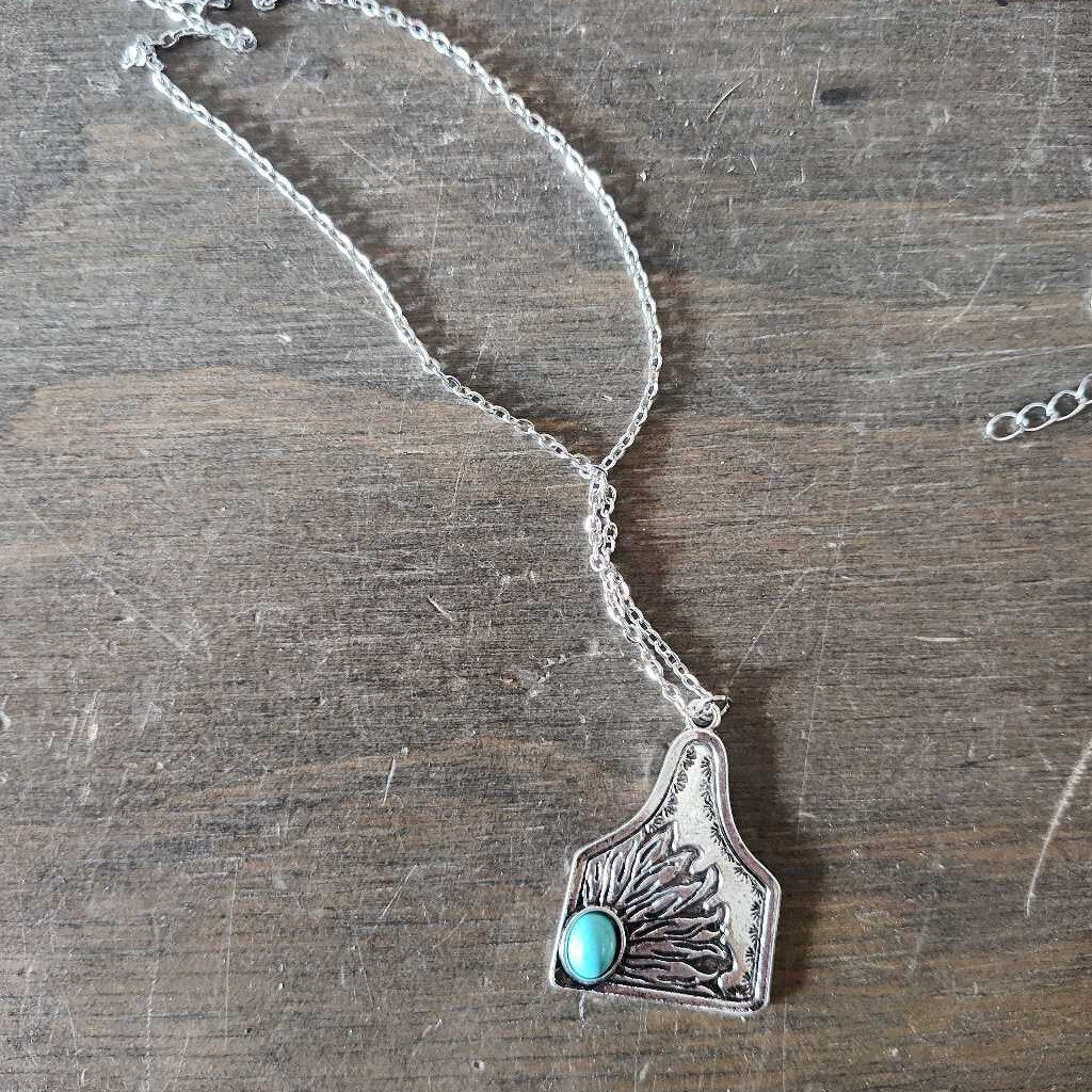 Turquoise stone necklace