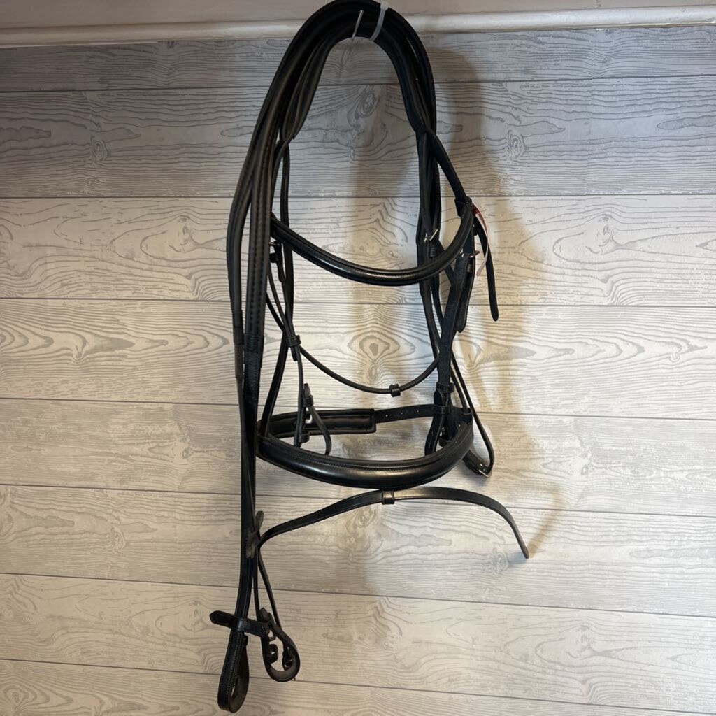 Padded Dressage bridle with reins