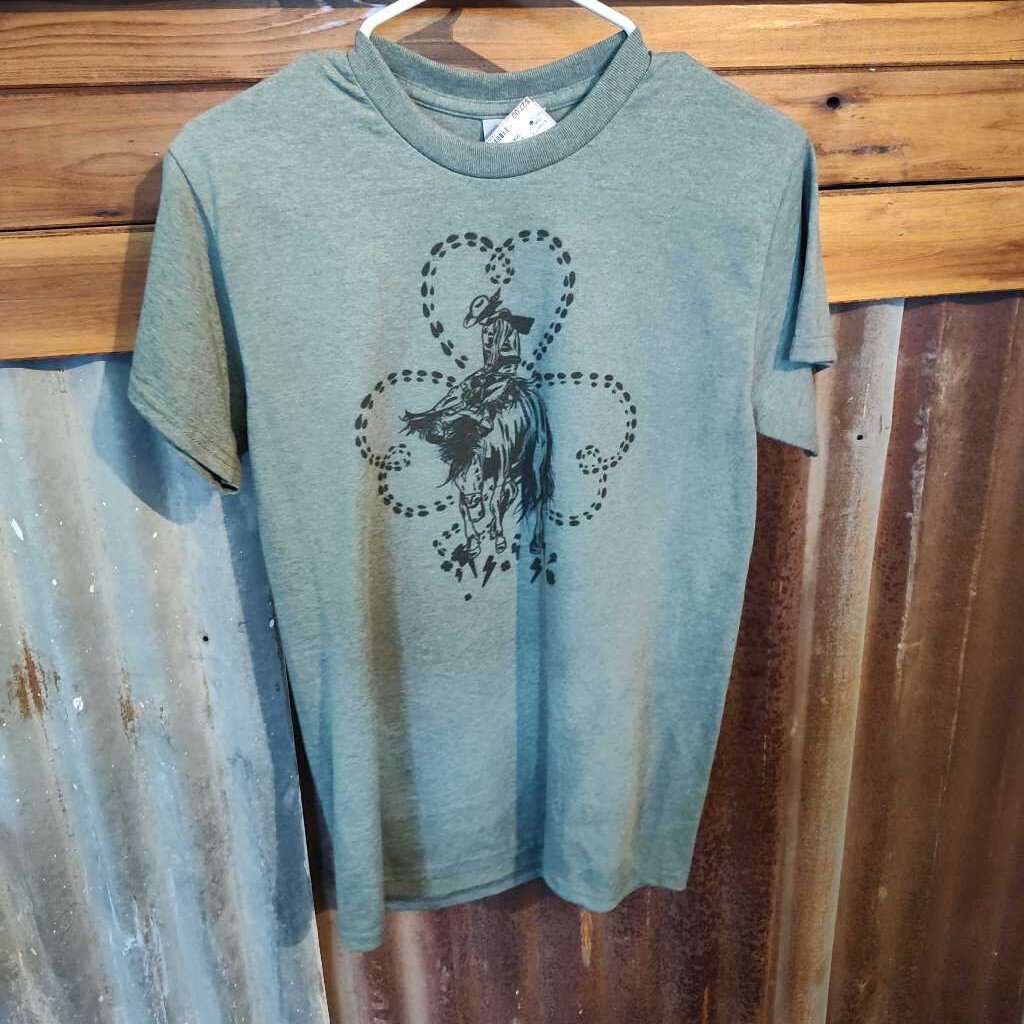 T-Shirt- Clover and bucking bronco