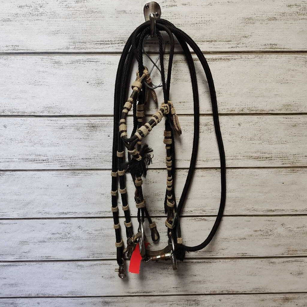 nylon western bridle with reins