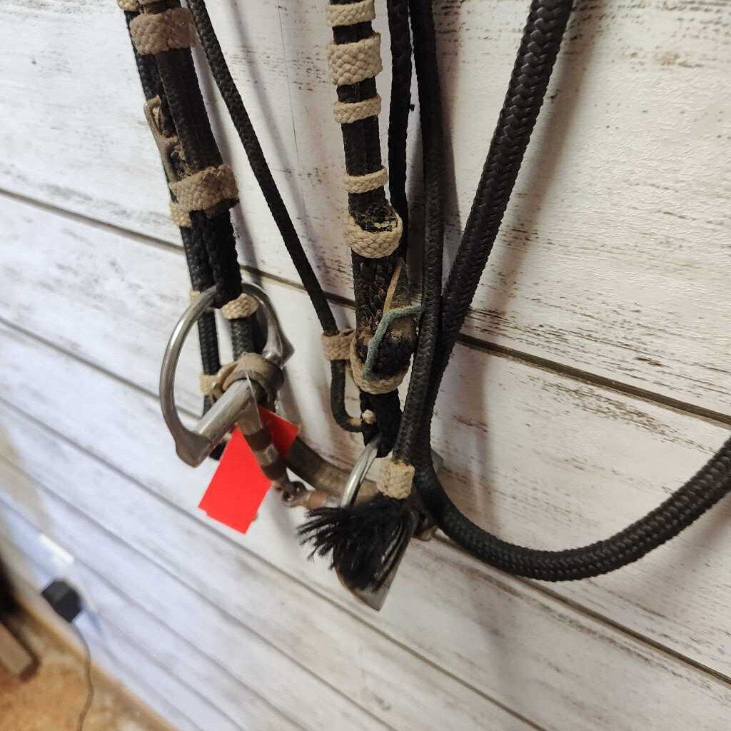 nylon western bridle with reins