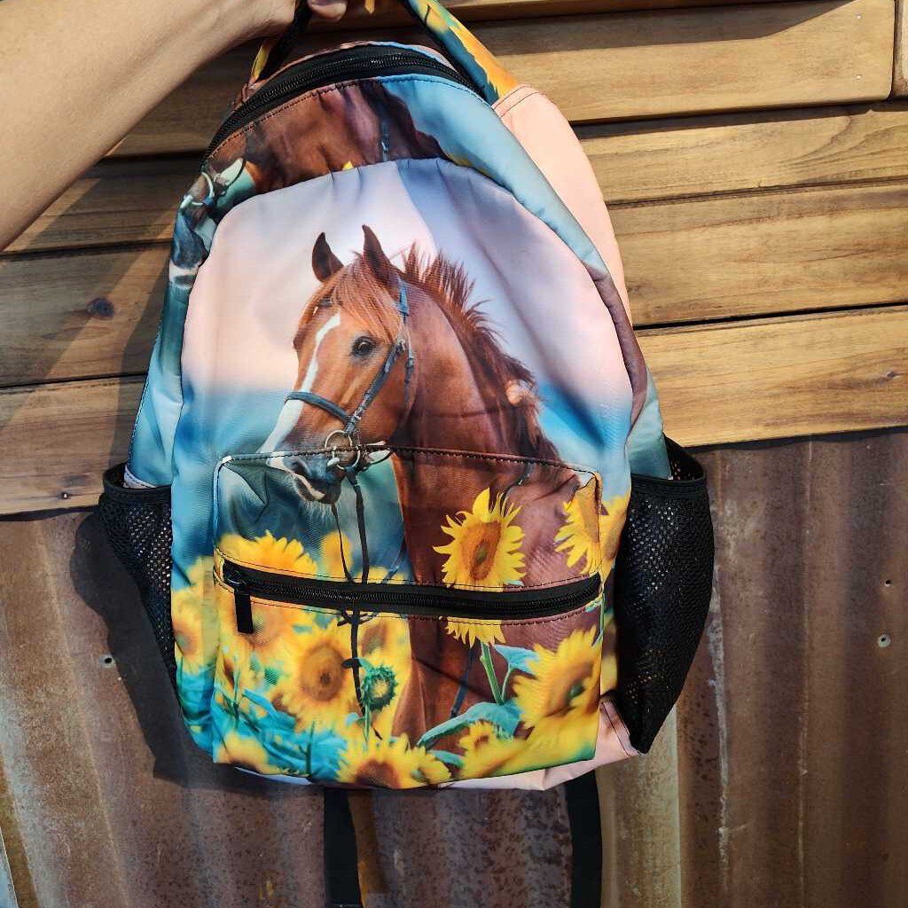 Backpack- Horse/ sunflowers