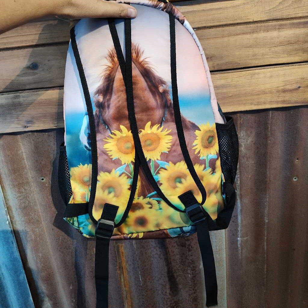 Backpack- Horse/ sunflowers