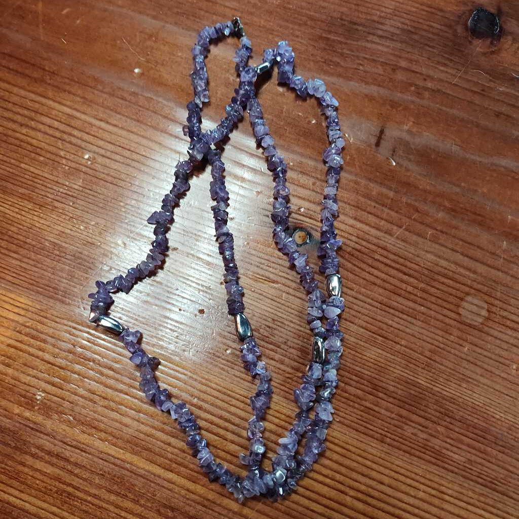 Natural stone necklace