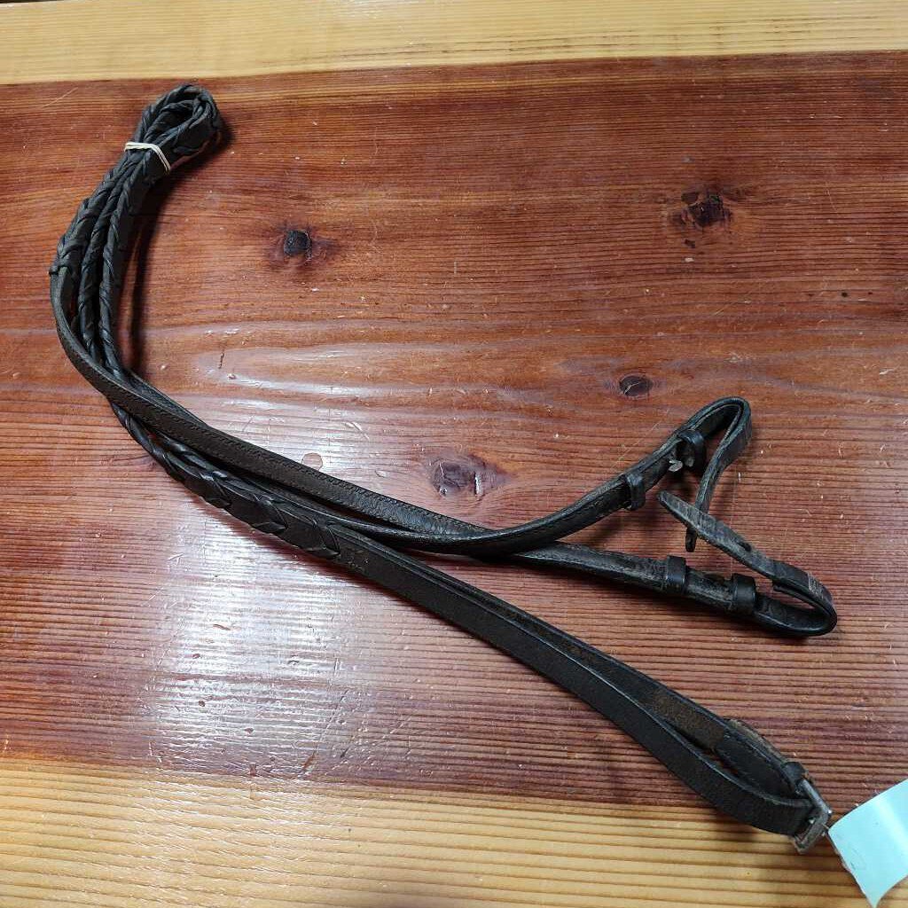 Braided english reins