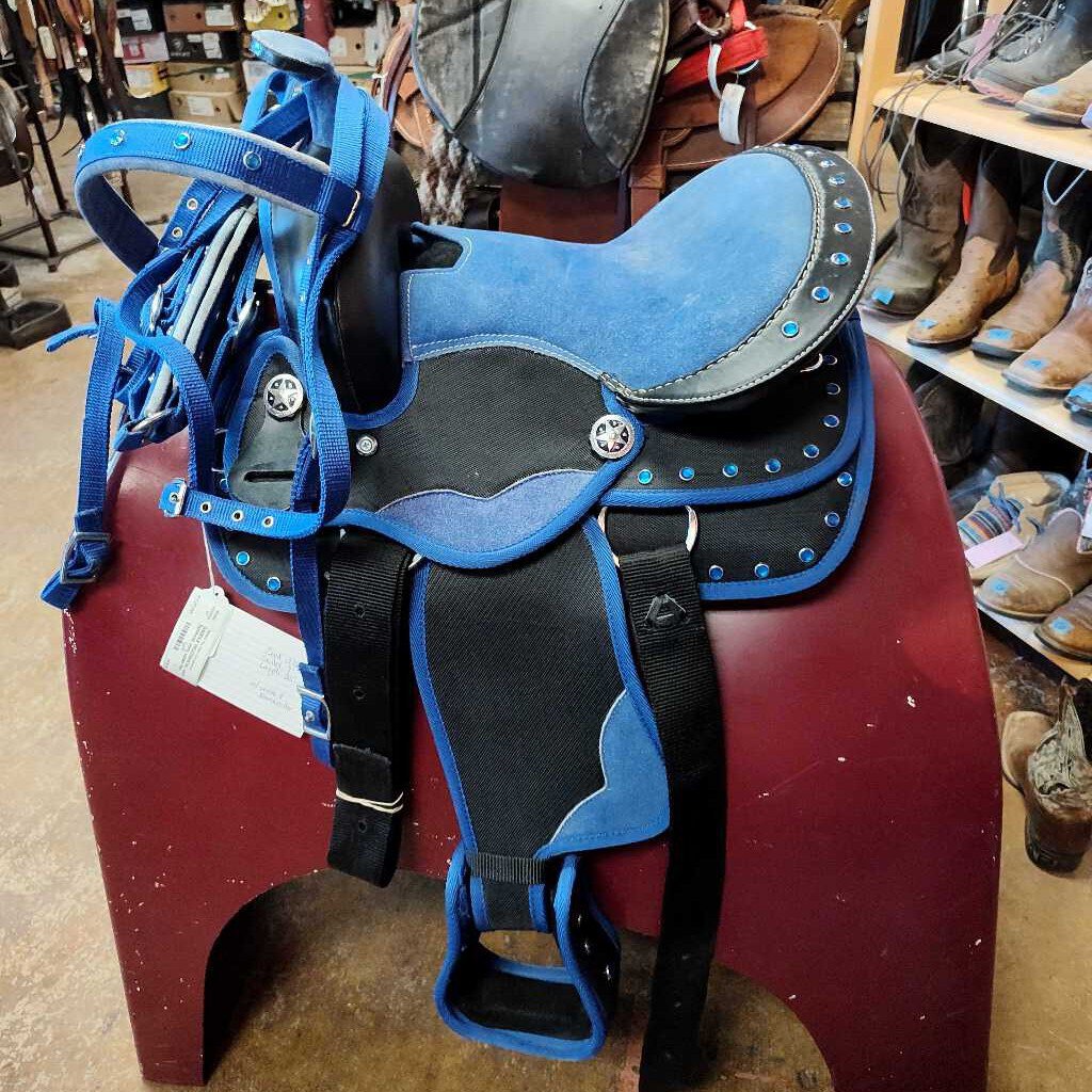 Synthetic pony saddle