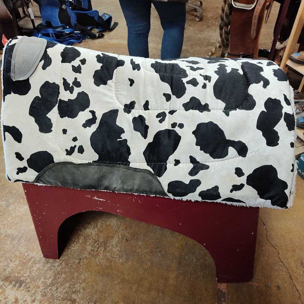 Cow print fleece underside