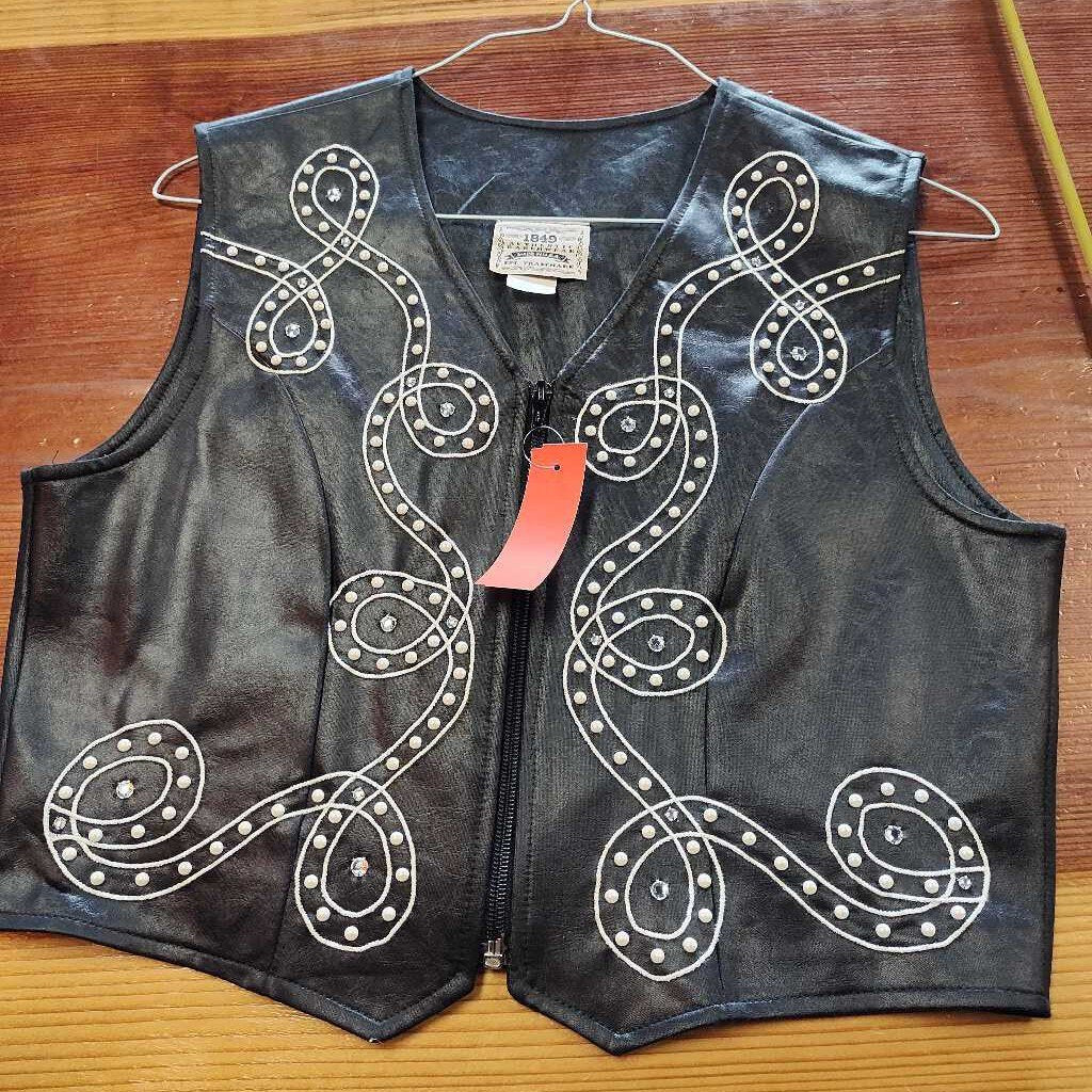 Vest - leather- adult