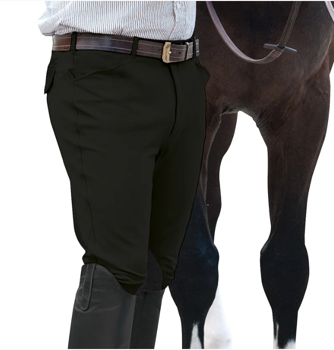 Ovation Men's Front Zip 4-Pocket Knee Patch Breeches 32L