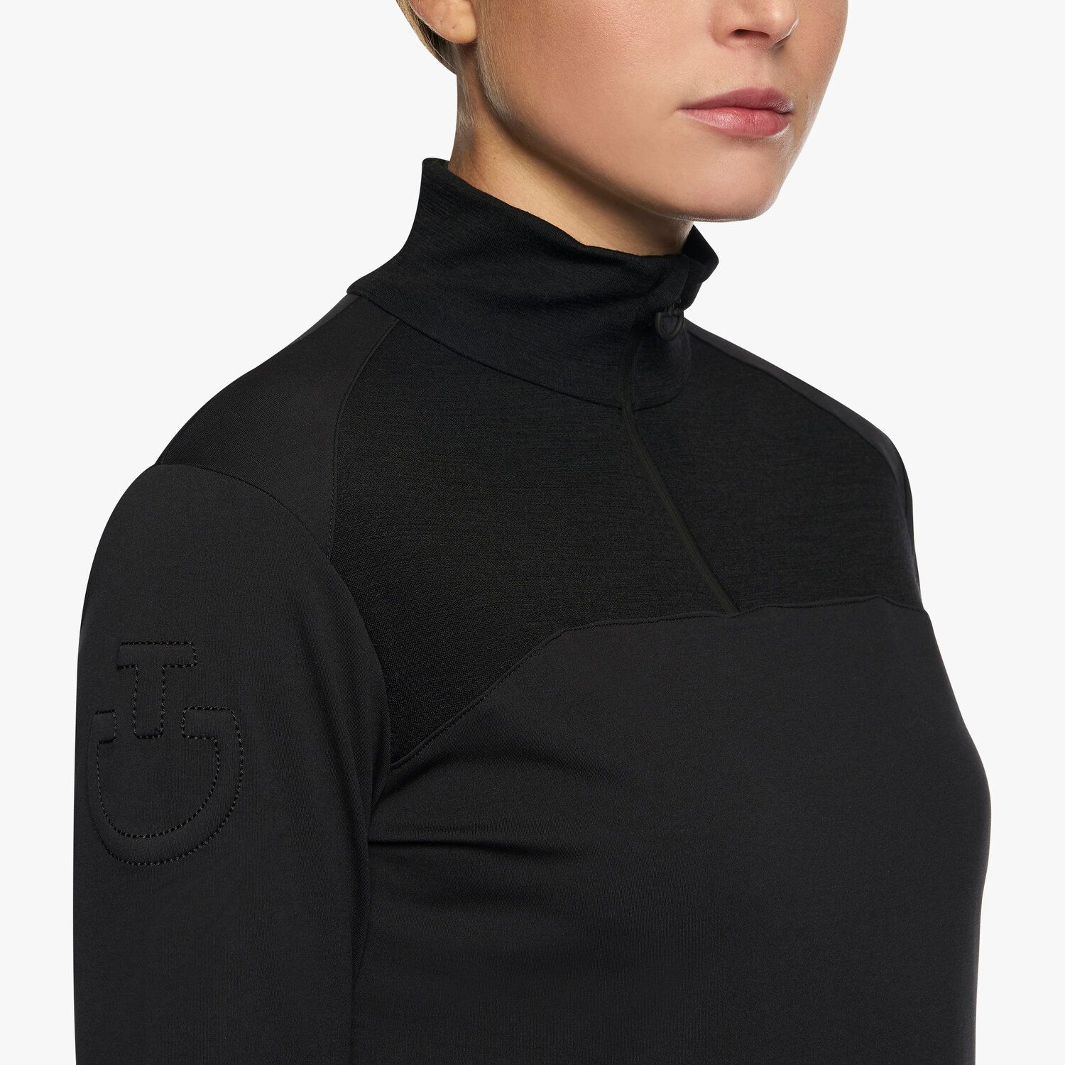 Cavalleria Toscana Orbit Tech Wool Mock Zip Turtleneck