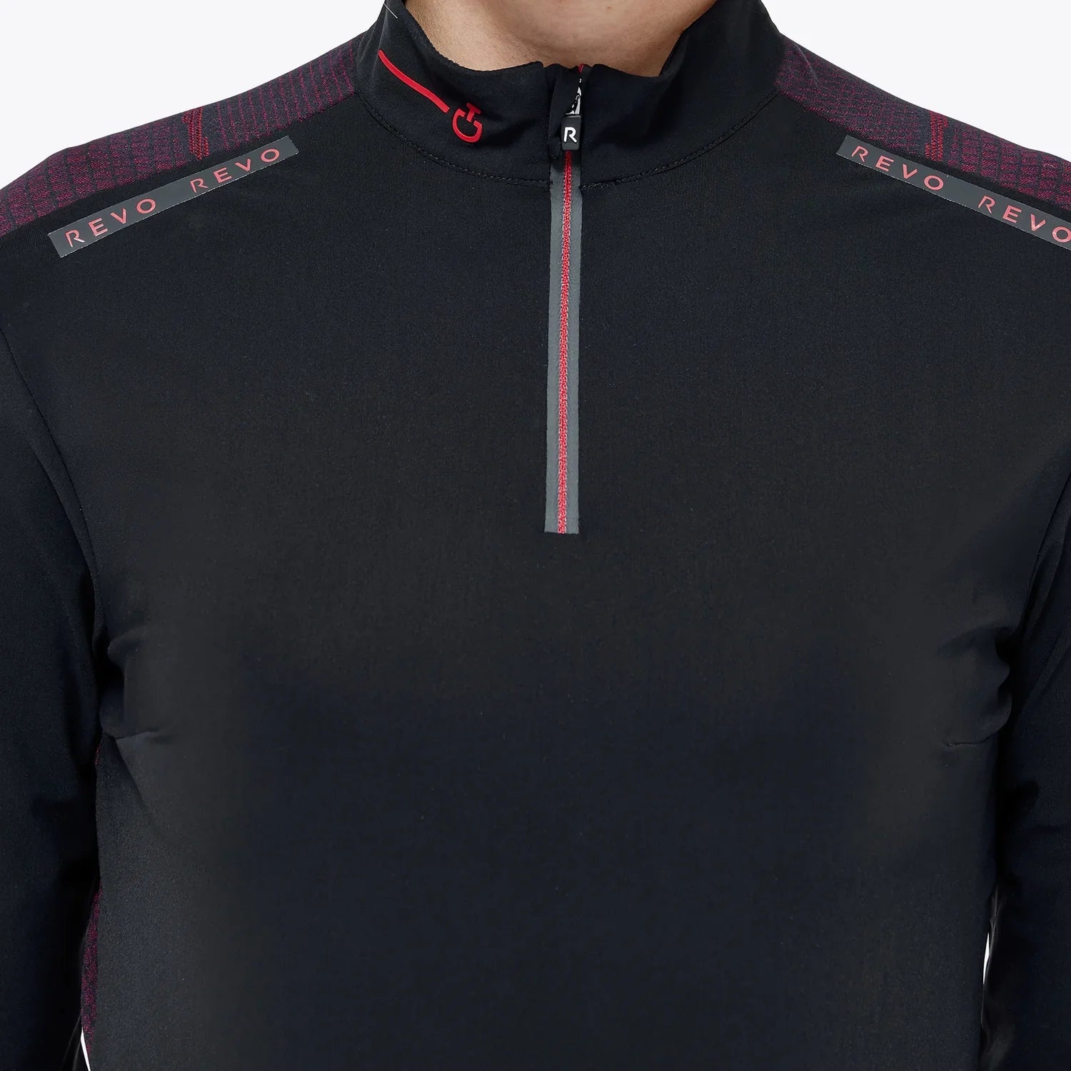 CT R-Evo Red Label Tech Knit Long Sleeve Zip Training Polo