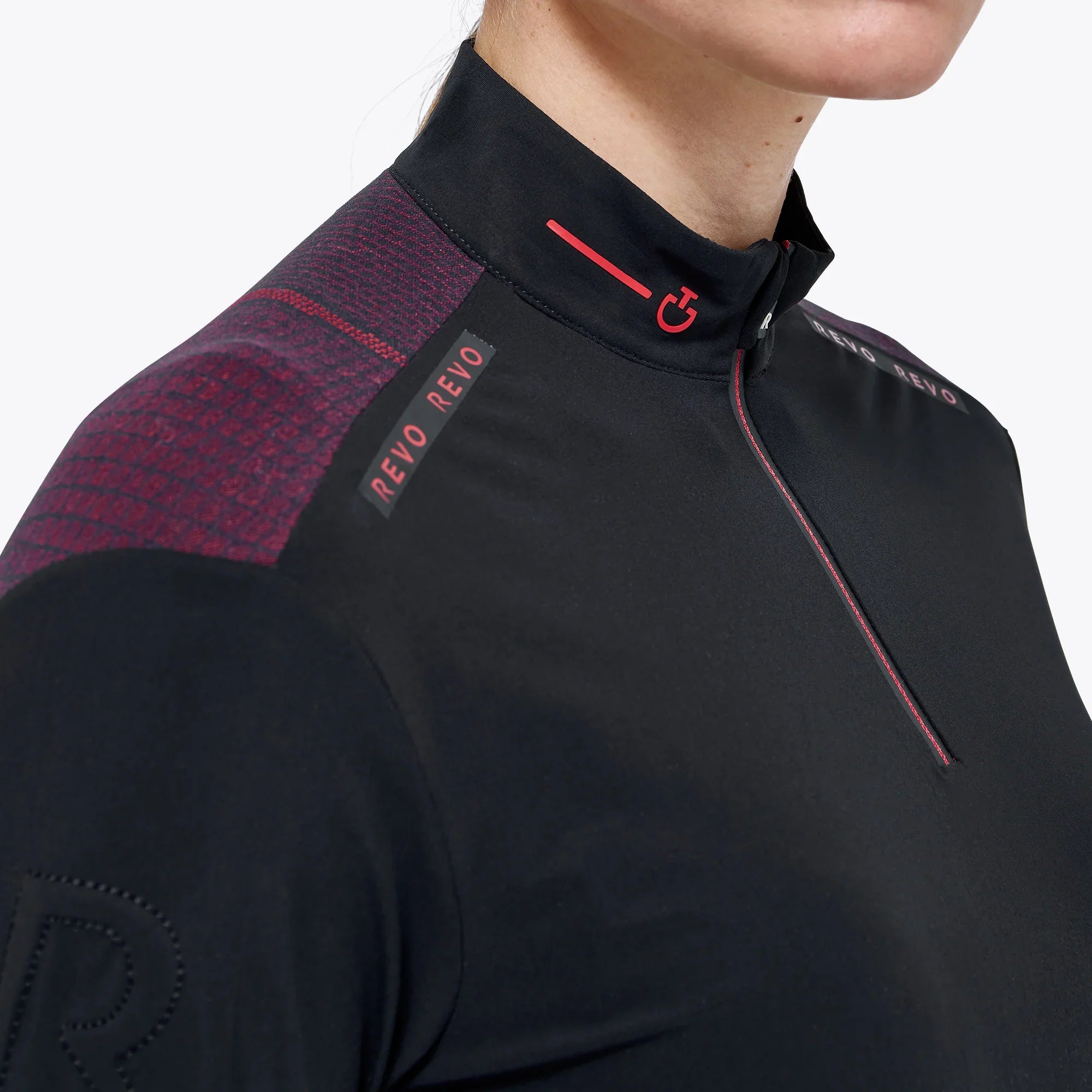 CT R-Evo Red Label Tech Knit Long Sleeve Zip Training Polo