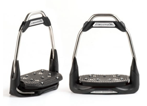 FreeJump AIR'S Stirrups - Straight Eye/ Flat Tread