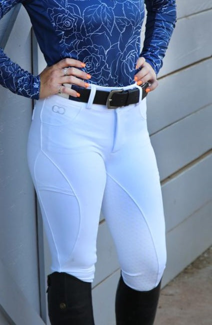 White Mid-Weight Winter Full Seat Breeches