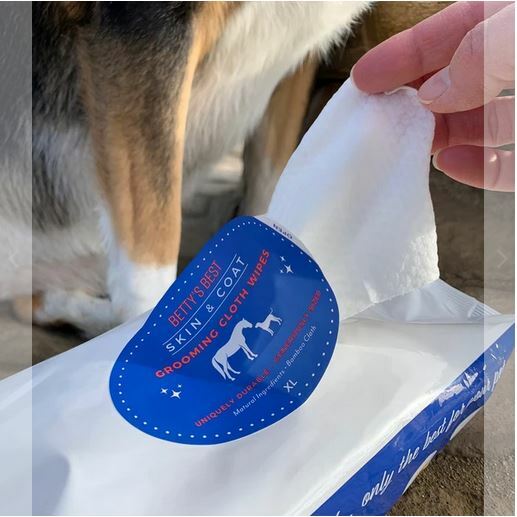 Betty's Best Skin & Coat Grooming Wipes XL -Refill