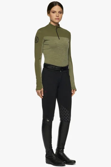 Cavalleria Toscana Orbit Tech Wool Mock Zip Turtleneck