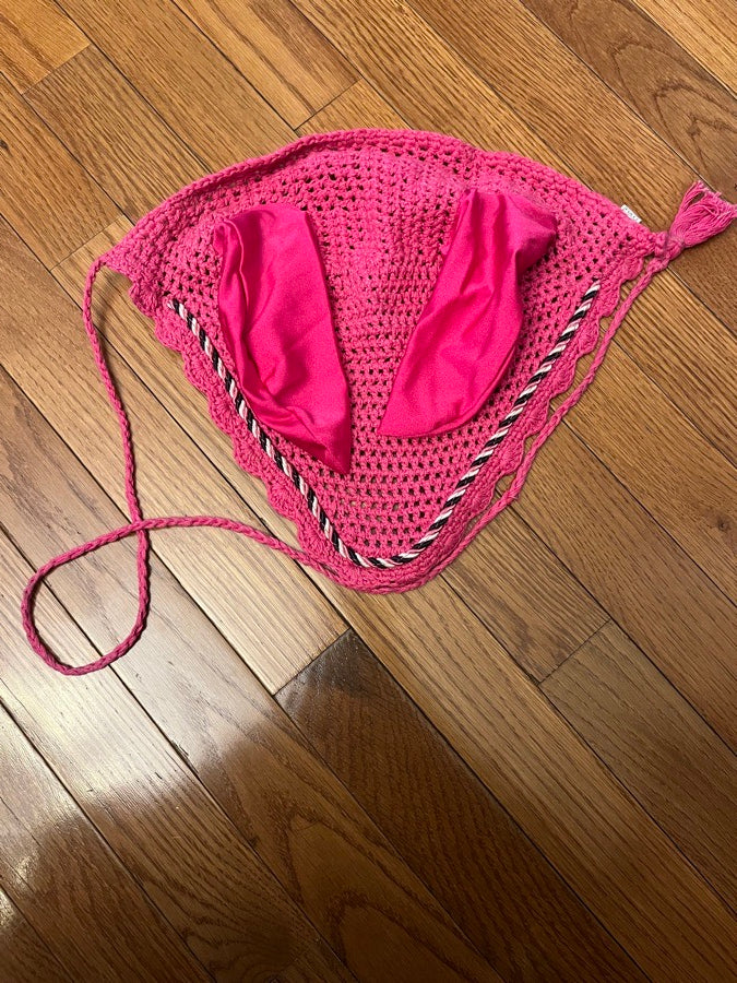 new pink horse ear bonnet