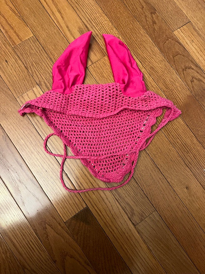 new pink horse ear bonnet