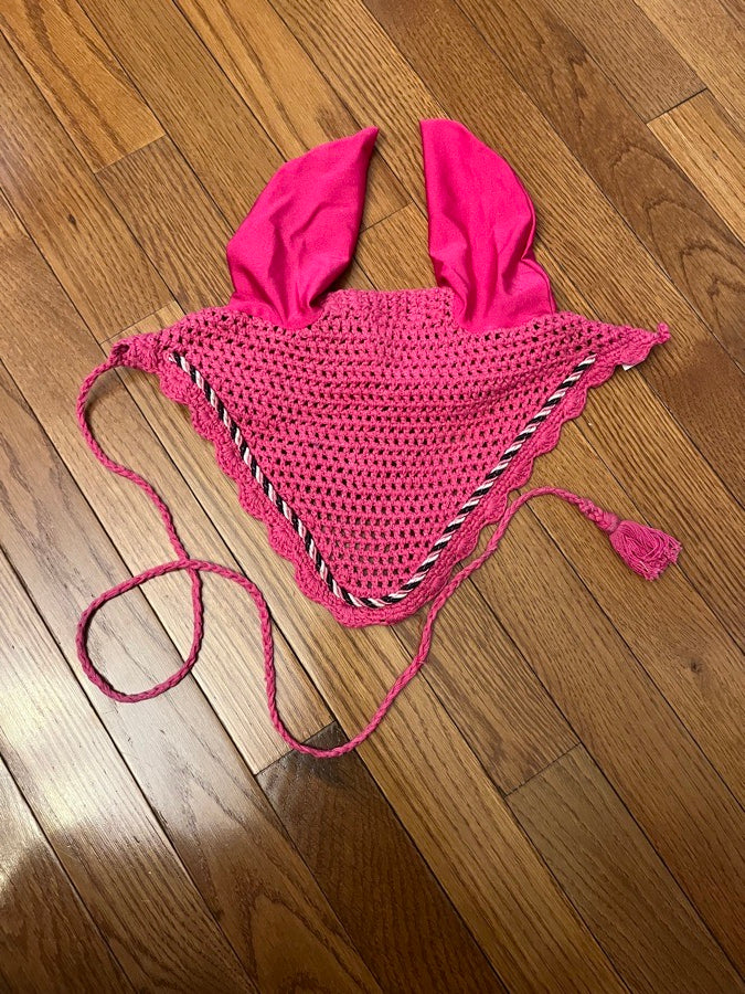 new pink horse ear bonnet
