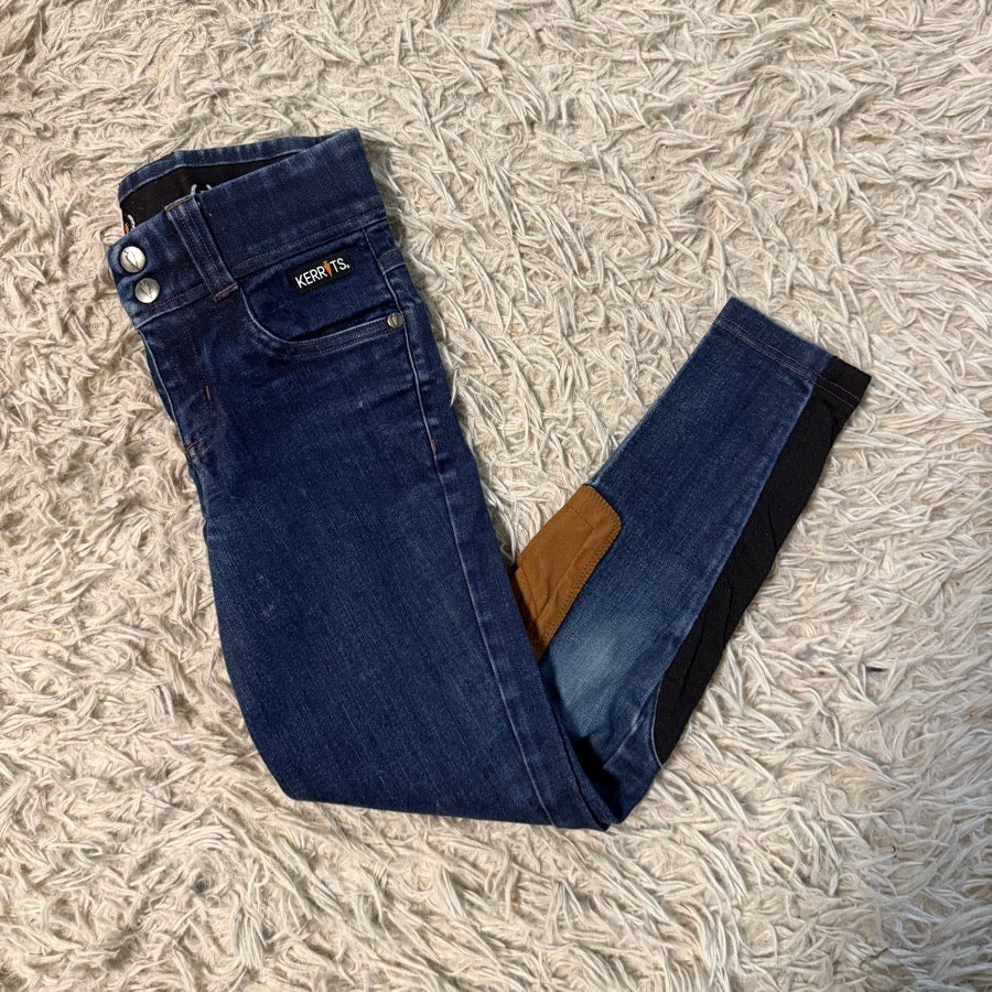Girl’s Small Jean Kerrits Knee Patch Horseback Riding Breeches. Good Condition.