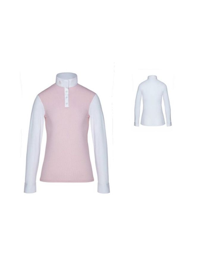Cavalleria Toscana Jersey Jacquard W/Perforated Jersey Show Shirt - 12 - New!