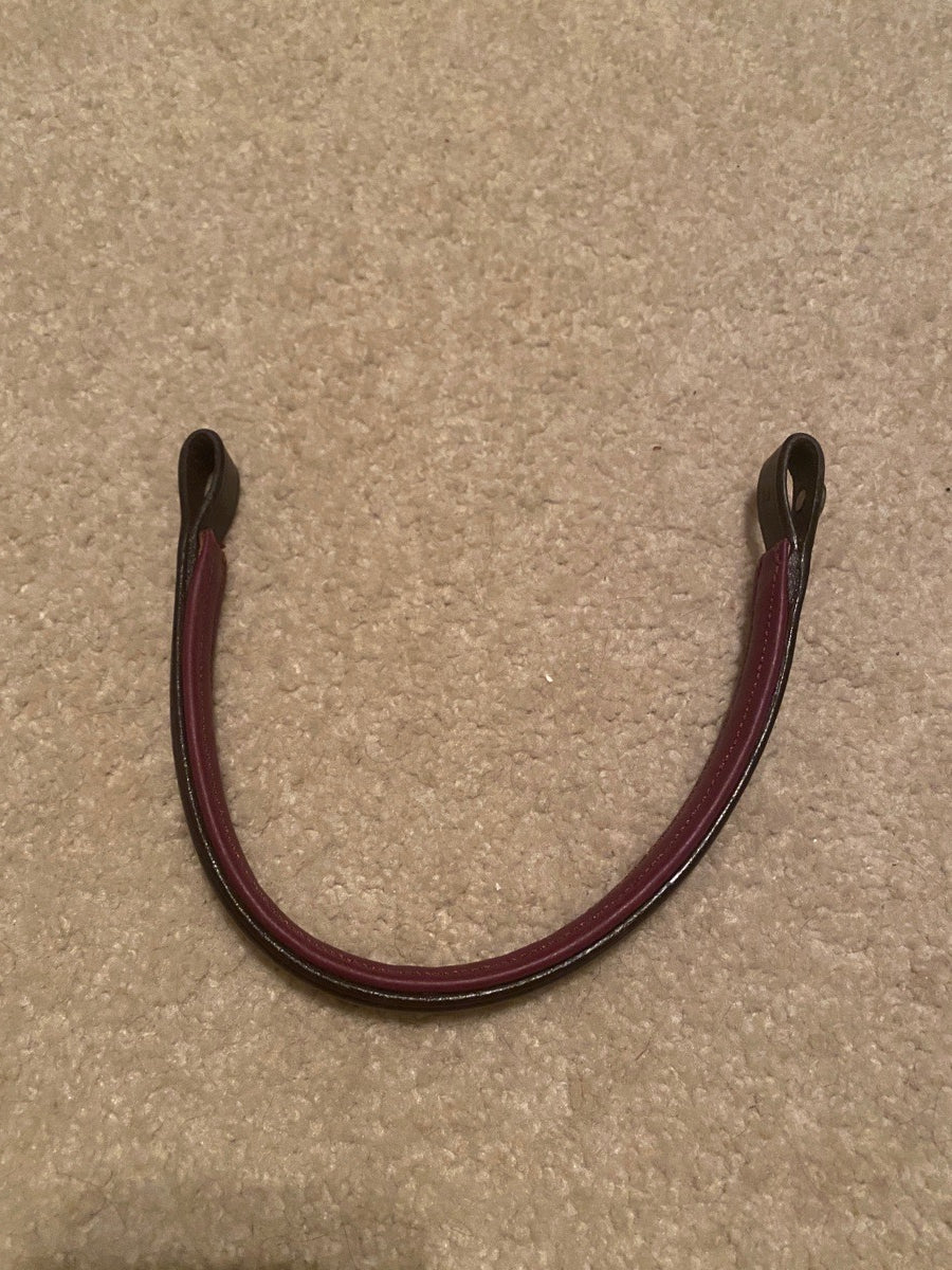 Purple padded leather browband