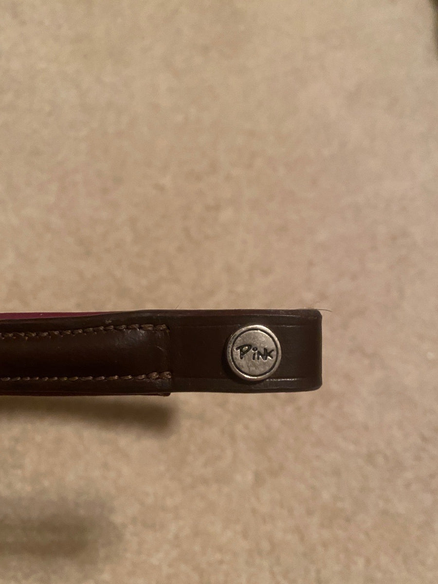 Purple padded leather browband