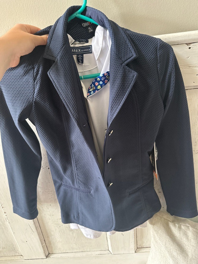 BNWT Kerrits Navy Child Showcoat