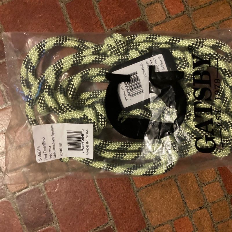 Gatsby Lime Green/Black Rope Halter