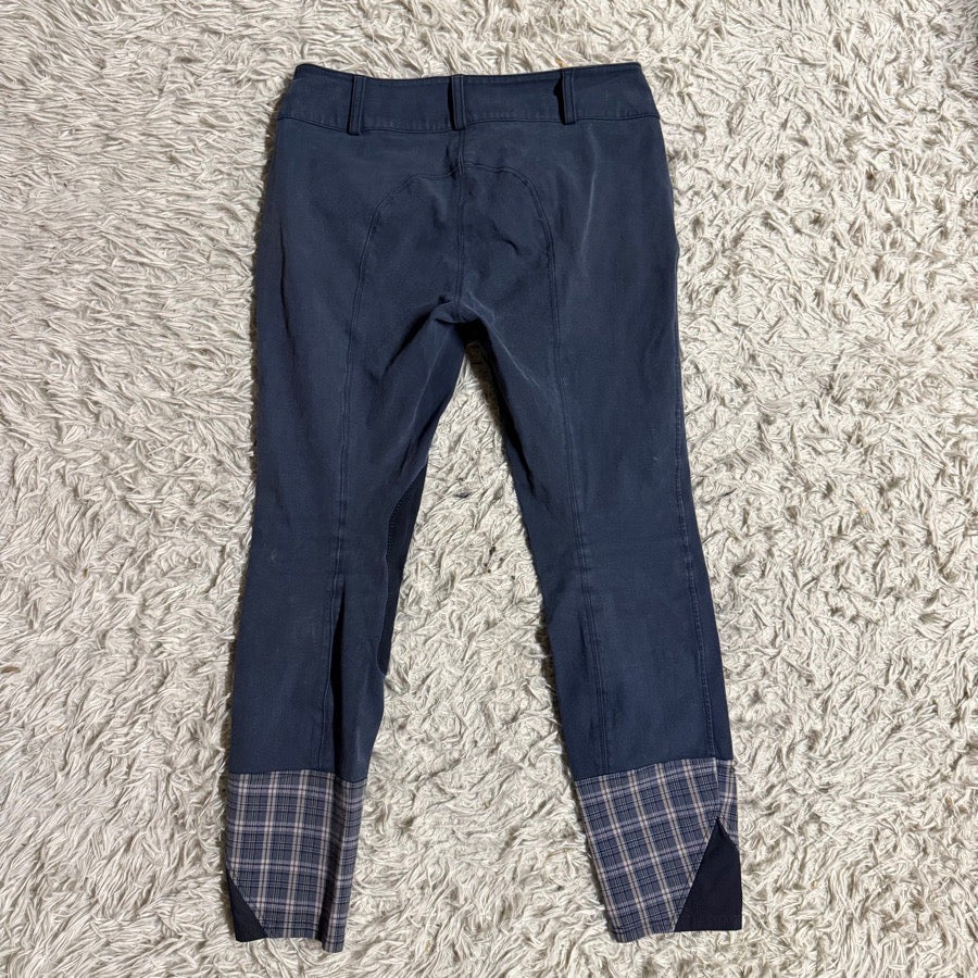 OTHER Women’s Size 30L Navy Knee Patch Horseback Riding Breeches. Good Condition. (4)