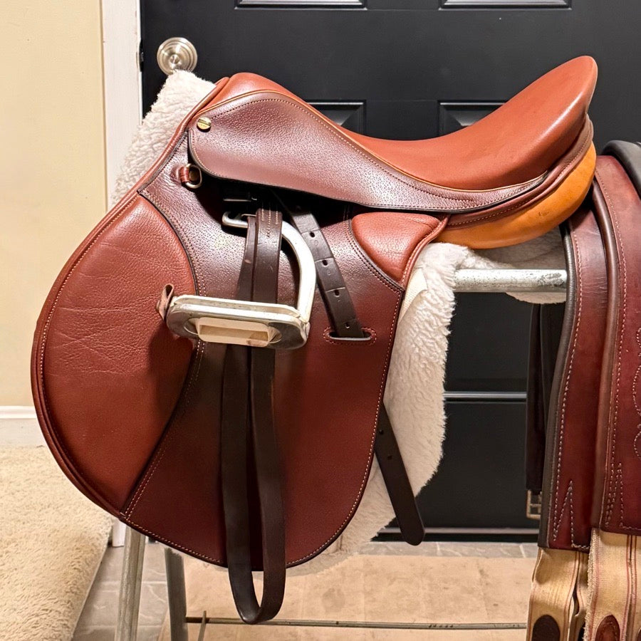 HDR - HENRI DE RIVEL 17" HDR Advantage Saddle - Rare, Higher-Quality Model w/ Leathers, Irons, & Pad