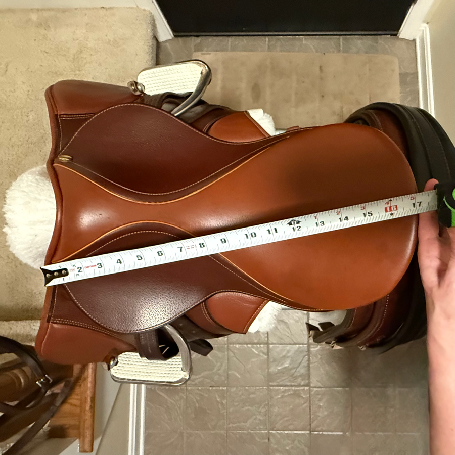 HDR - HENRI DE RIVEL 17" HDR Advantage Saddle - Rare, Higher-Quality Model w/ Leathers, Irons, & Pad (4)