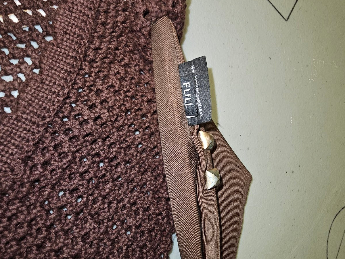 Brown and gold ear bonnet