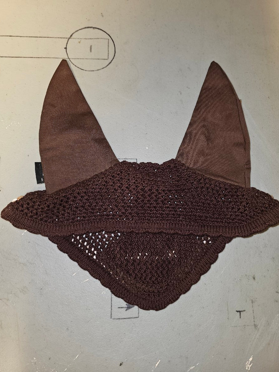 Brown and gold ear bonnet