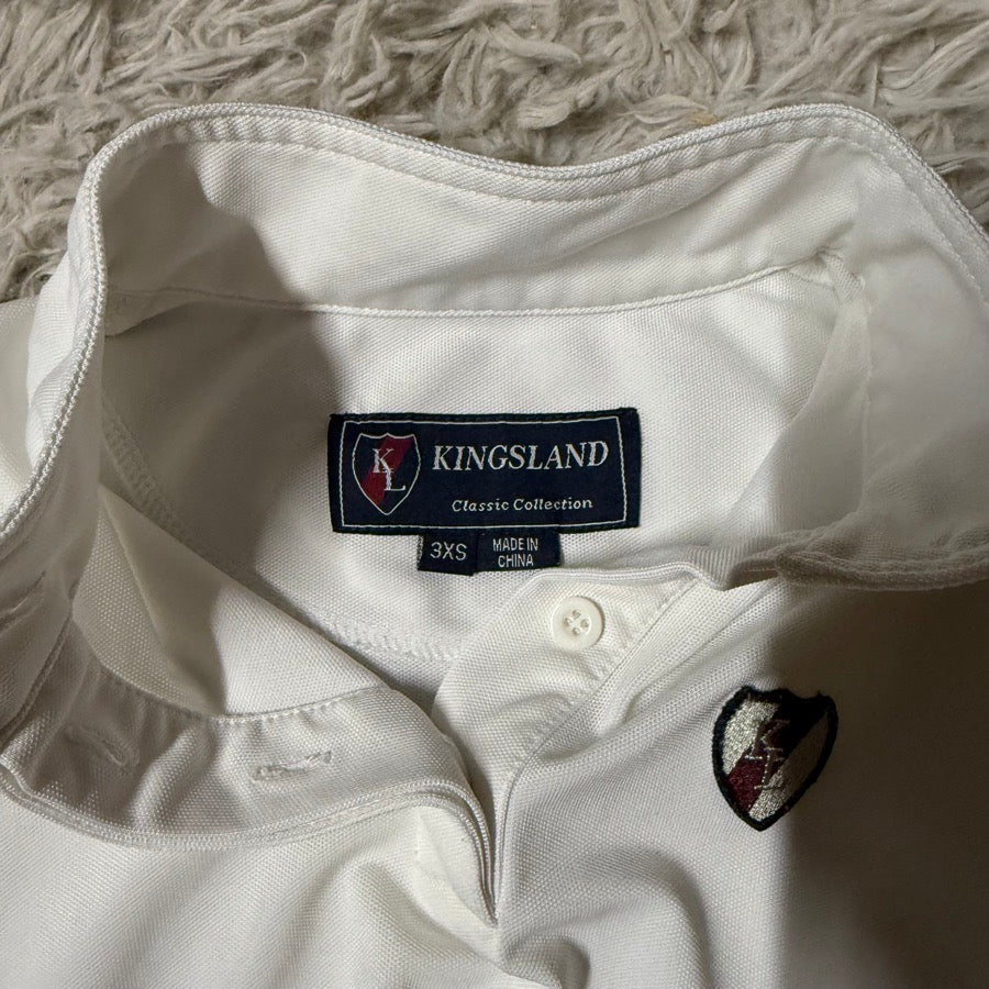KINGSLAND Women’s Size 3XS White Kingsland Short Sleeve Horseback Riding Show Shirt (4)