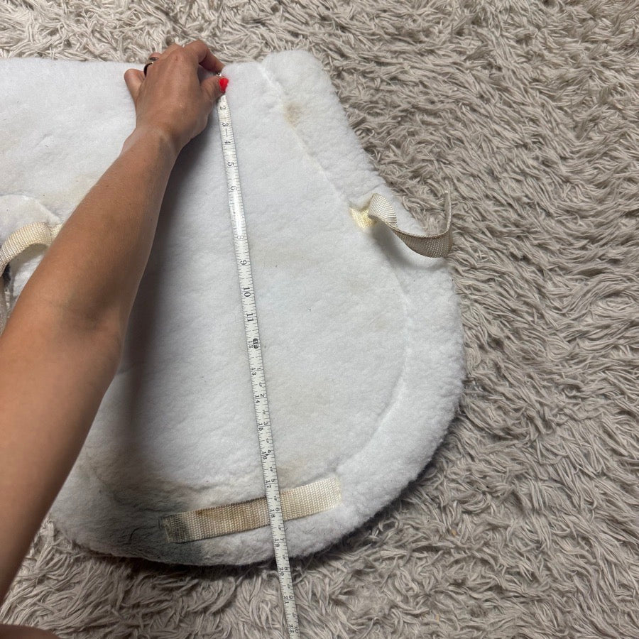 TOKLAT White Toklat English Horseback Riding Fitted Hunter Saddle Pad (5)