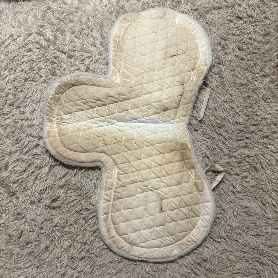 TOKLAT White Toklat English Horseback Riding Fitted Hunter Saddle Pad (4)