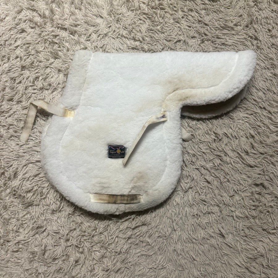 TOKLAT White Toklat English Horseback Riding Fitted Hunter Saddle Pad