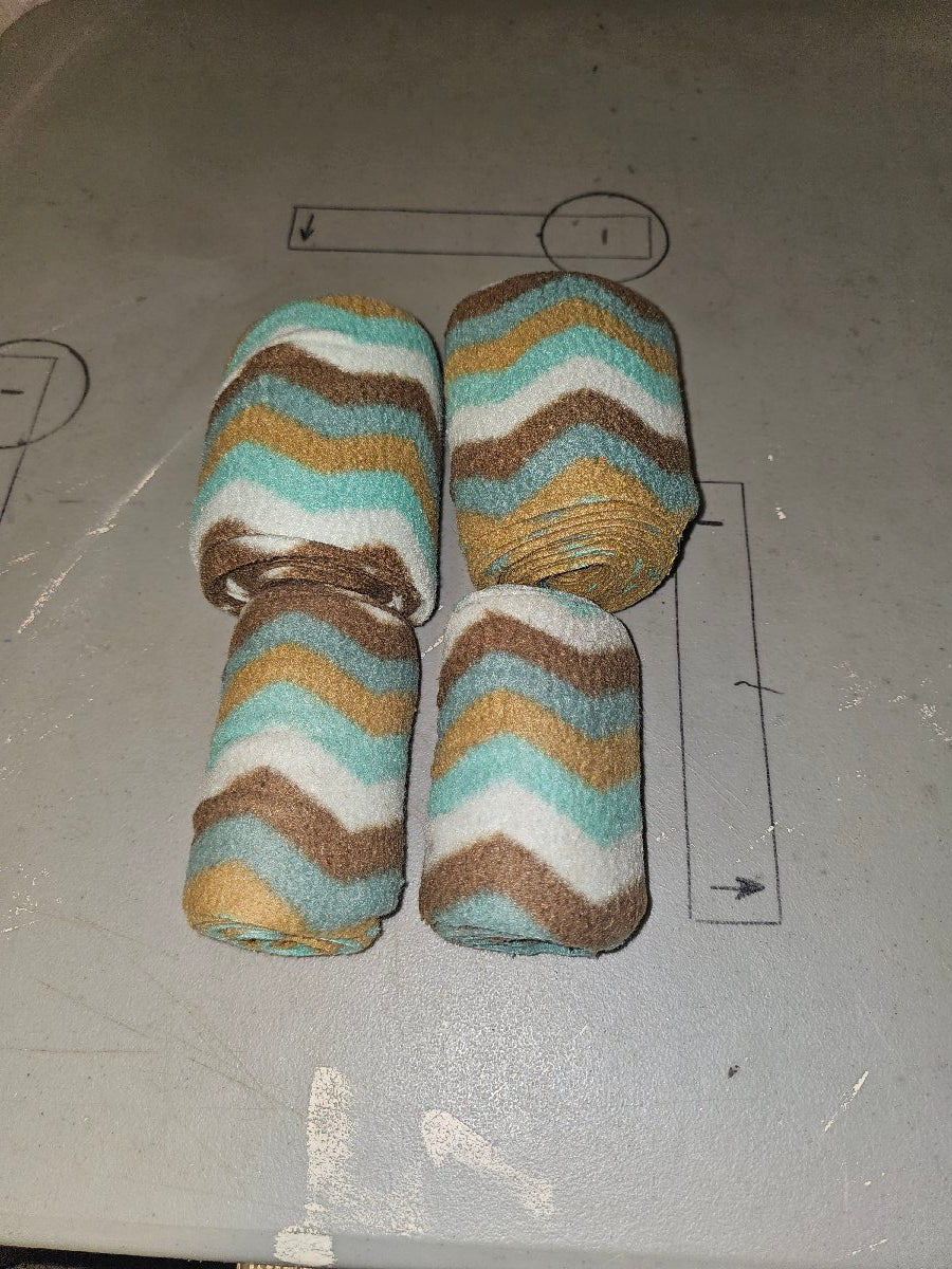 Set of 4 polo wraps chevron print