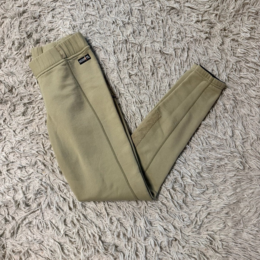 Women’s Medium Tan Kerrits Winter Knee Patch Horseback Riding Tights Breeches
