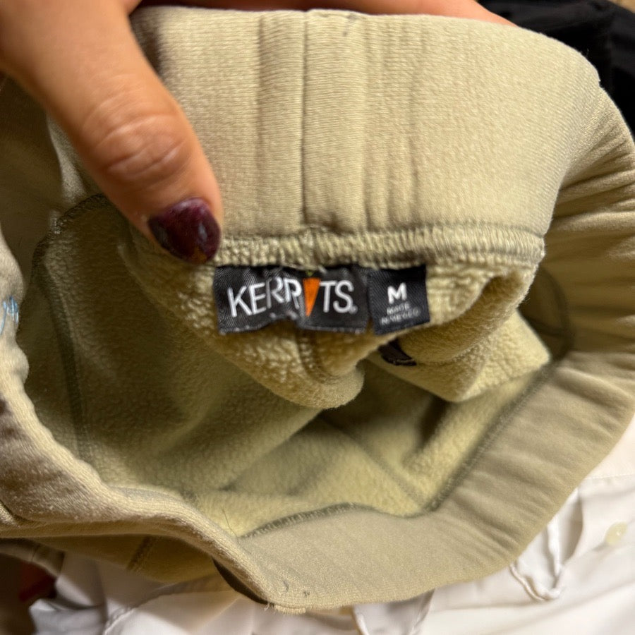 Women’s Medium Tan Kerrits Winter Knee Patch Horseback Riding Tights Breeches