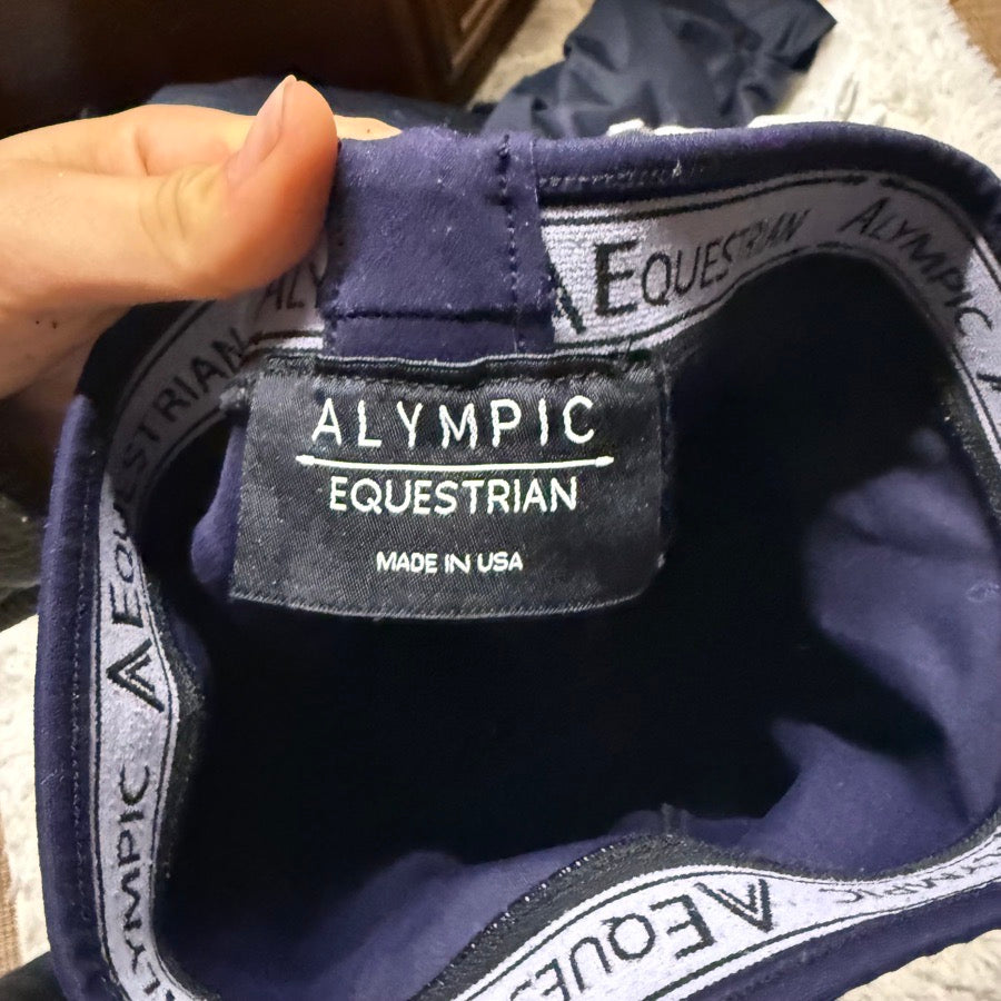 Girl’s Navy Alympic Equestrian Horseback Riding Jodphur Breeches. Good Condition