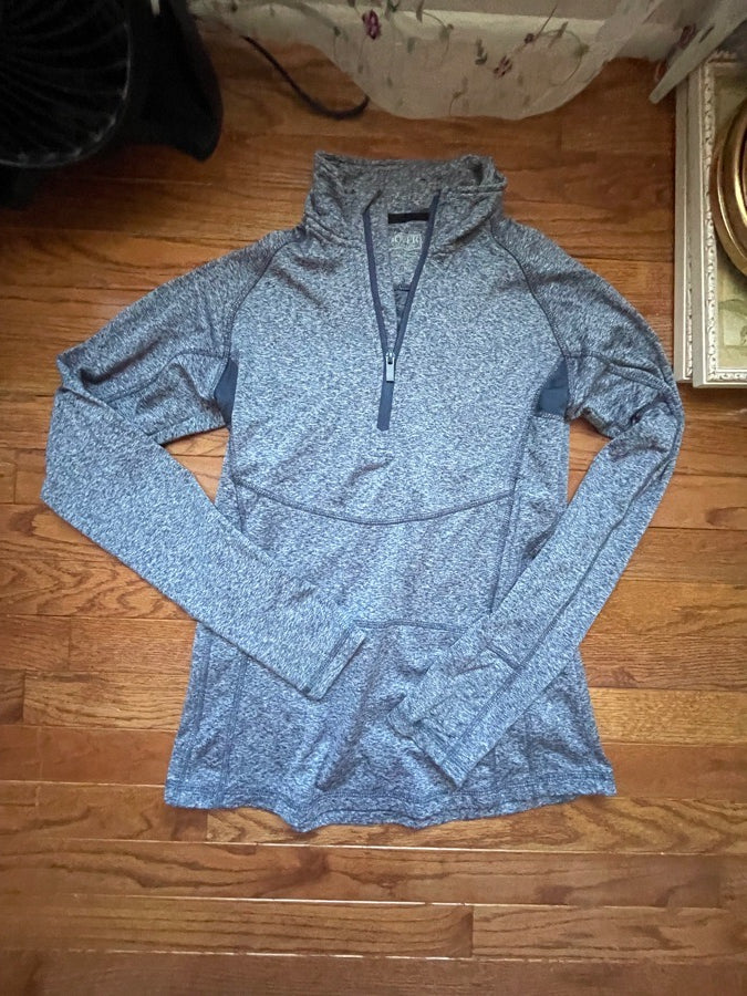 Dover Blue/Gray Long Sleeve Winter Riding Shirt, Size Small