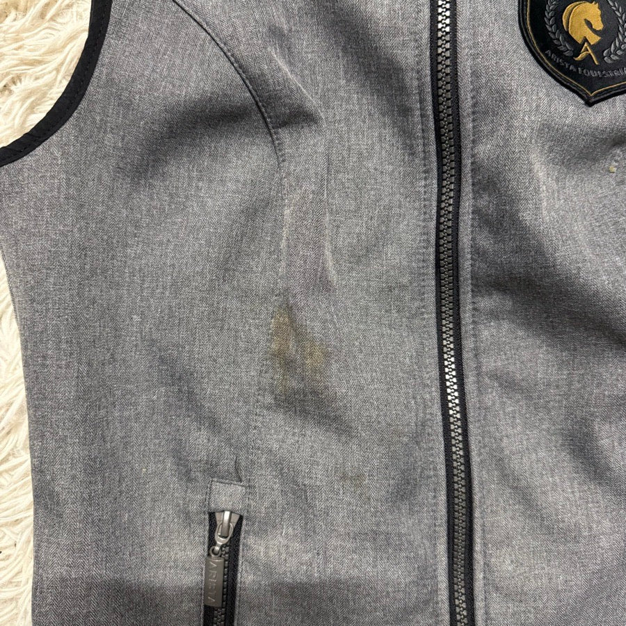 Women’s Medium Grey Arista Equestrian Horseback Riding Vest.