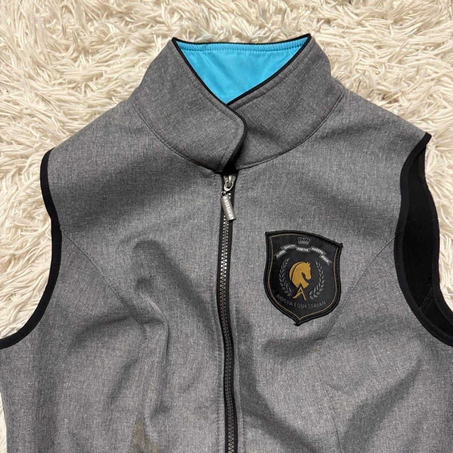 Women’s Medium Grey Arista Equestrian Horseback Riding Vest.