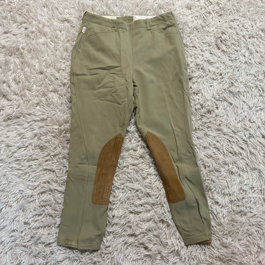 Women’s Size 30 Tan Tailored Sportsman Knee Patch Horseback Riding Breeches