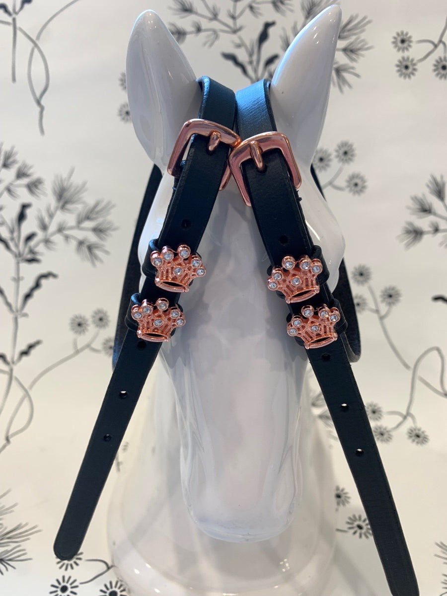 Rose gold crown spur straps