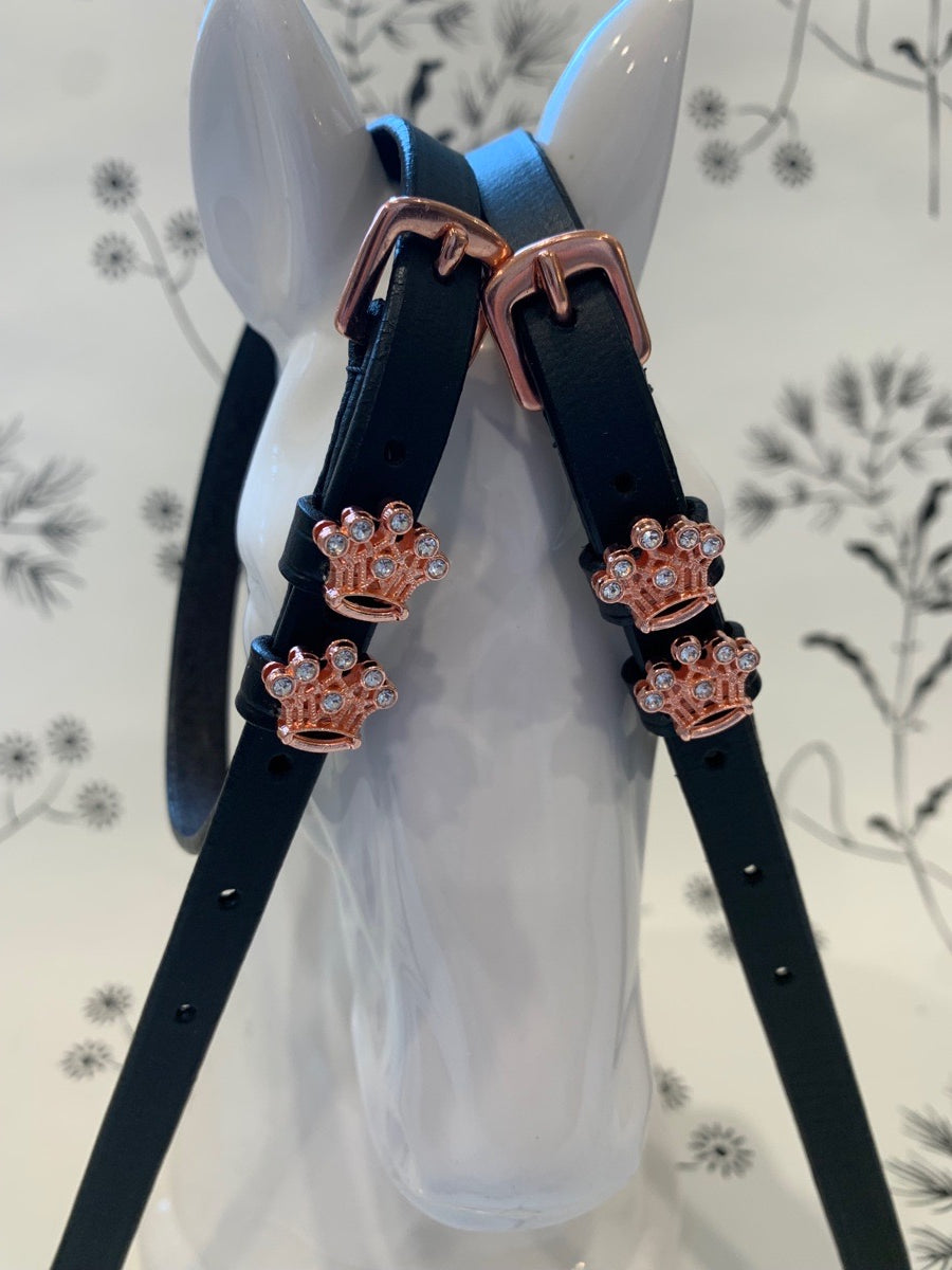 Rose gold crown spur straps