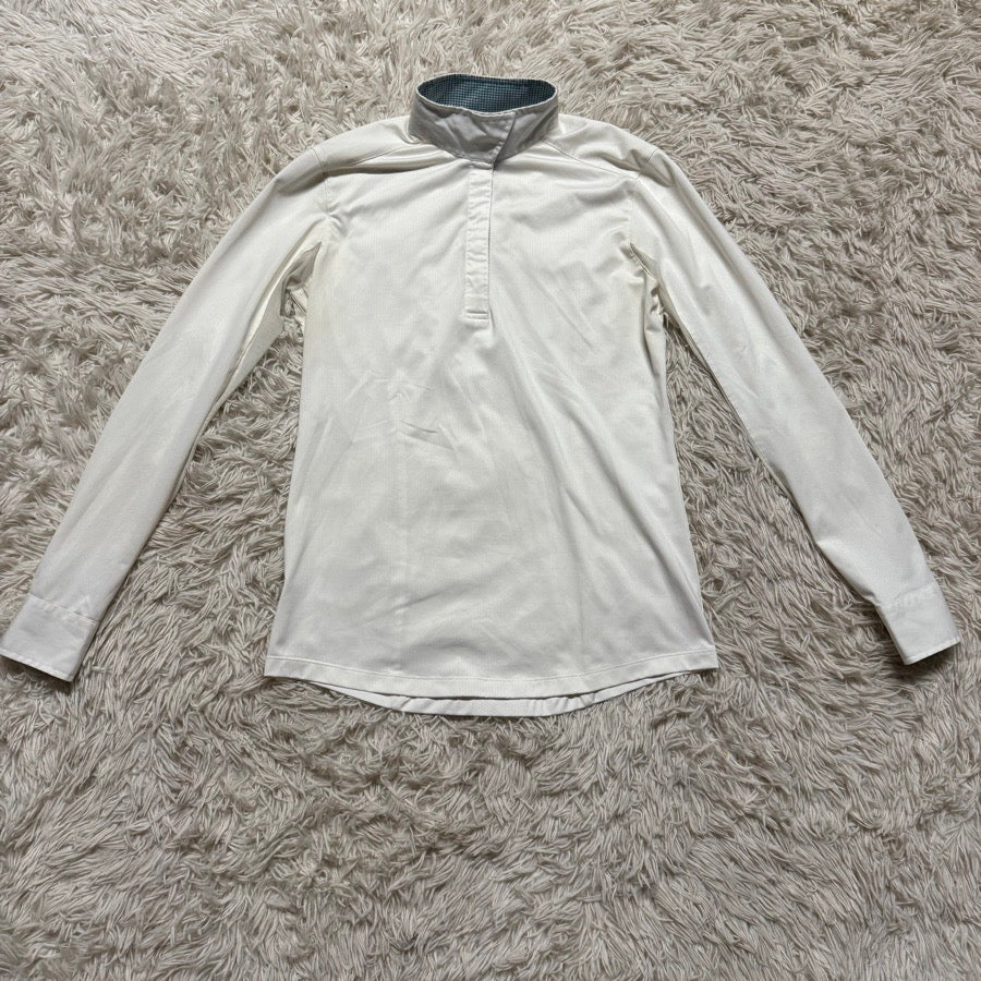 Women’s Medium White Beacon Hill Long Sleeve Horseback Riding Show Shirt